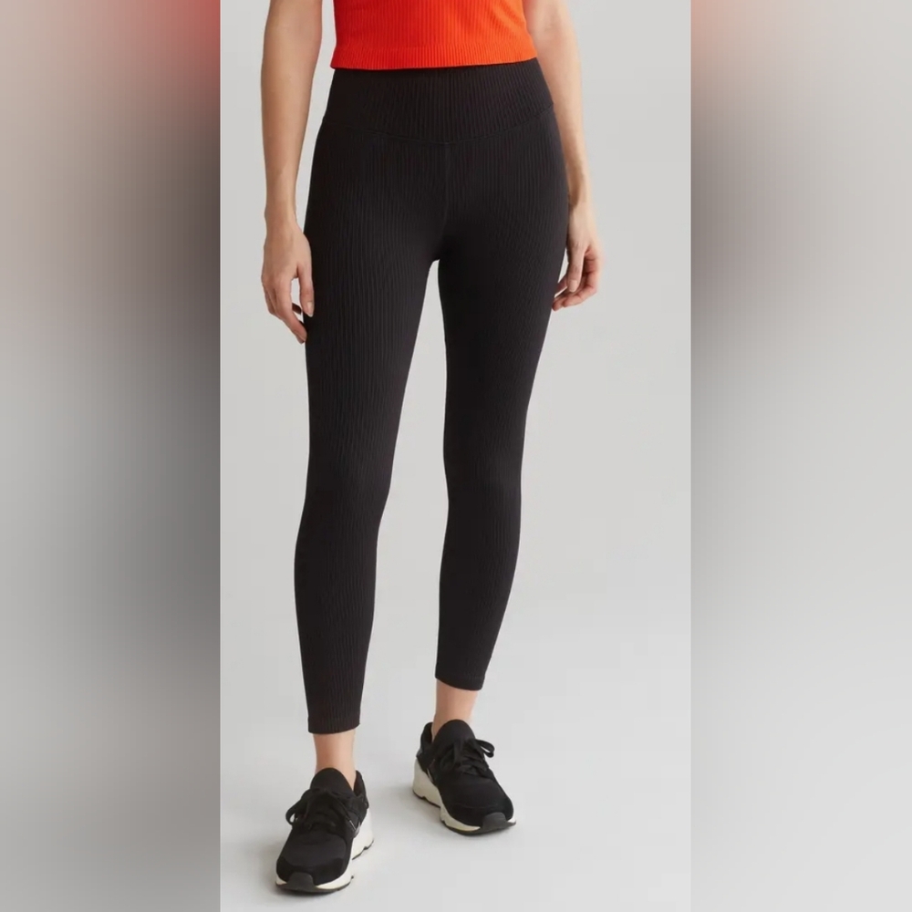 Good American seamless Chunky Rib Leggings black size 00
